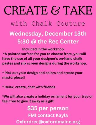 Create and Take with Chalk Couture